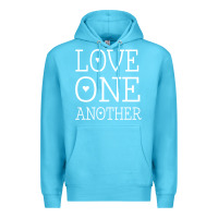 Ocean Blue love one another jesus quote christian t shirt Premium Hoodie - linhVisuals