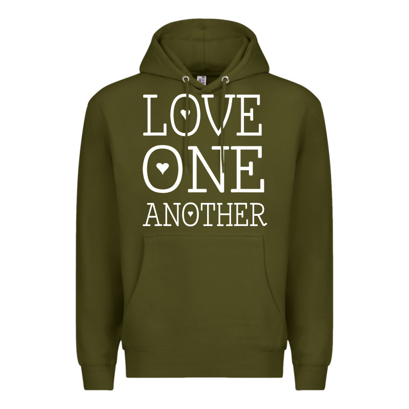 Love One Another Jesus Quote Christian T Shirt Premium Hoodie by linhVisuals | Teevron