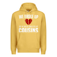 Antique Gold we broke up still cousins funny redneck break up gag joke t shirt Premium Hoodie - linhVisuals