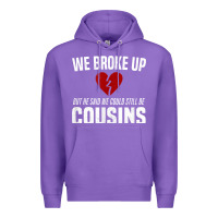 Purple we broke up still cousins funny redneck break up gag joke t shirt Premium Hoodie - linhVisuals