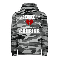 Slate Camo we broke up still cousins funny redneck break up gag joke t shirt Premium Hoodie - linhVisuals