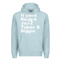 Blue Mist it goes reggie jay Premium Hoodie - linhVisuals