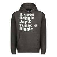 Charcoal Heather it goes reggie jay Premium Hoodie - linhVisuals
