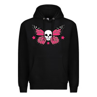 Black butterfly skull Premium Hoodie - linhVisuals