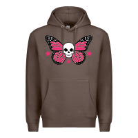 Coffee butterfly skull Premium Hoodie - linhVisuals
