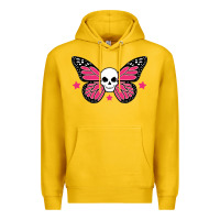 Lemon butterfly skull Premium Hoodie - linhVisuals