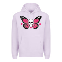 Lilac butterfly skull Premium Hoodie - linhVisuals