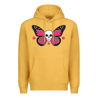Mustard butterfly skull Premium Hoodie - linhVisuals