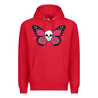 Red butterfly skull Premium Hoodie - linhVisuals