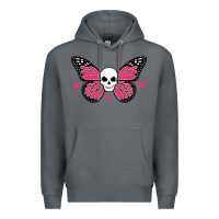 Rock butterfly skull Premium Hoodie - linhVisuals