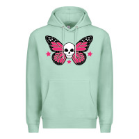Seafoam butterfly skull Premium Hoodie - linhVisuals