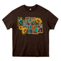 Chocolate Brown Western Blessed Heavy Core Tee - FaDigitalArtStudio
