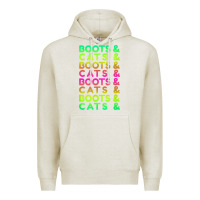 Oatmeal Heather edm rave shirt  boots and cats gift Premium Hoodie - linhVisuals