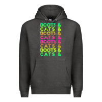 Charcoal Heather edm rave shirt  boots and cats gift Premium Hoodie - linhVisuals