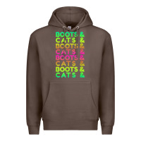 Coffee edm rave shirt  boots and cats gift Premium Hoodie - linhVisuals