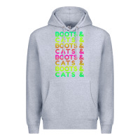 Heather Grey edm rave shirt  boots and cats gift Premium Hoodie - linhVisuals