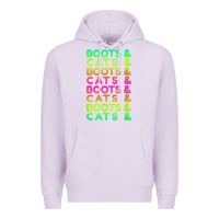 Lilac edm rave shirt  boots and cats gift Premium Hoodie - linhVisuals
