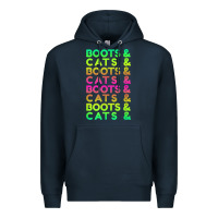Navy edm rave shirt  boots and cats gift Premium Hoodie - linhVisuals
