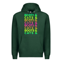 Sports Green edm rave shirt  boots and cats gift Premium Hoodie - linhVisuals