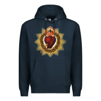 Navy sacred heart of jesus catholic devotion t shirt Premium Hoodie - linhVisuals