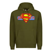Army Green tshirt my superhero is jesus, faith love god shirt t shirt Premium Hoodie - linhVisuals