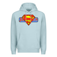 Blue Mist tshirt my superhero is jesus, faith love god shirt t shirt Premium Hoodie - linhVisuals