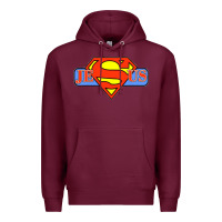 Burgundy tshirt my superhero is jesus, faith love god shirt t shirt Premium Hoodie - linhVisuals