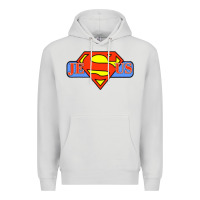 Dove Grey tshirt my superhero is jesus, faith love god shirt t shirt Premium Hoodie - linhVisuals