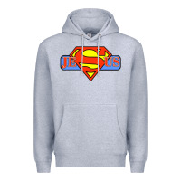 Heather Grey tshirt my superhero is jesus, faith love god shirt t shirt Premium Hoodie - linhVisuals