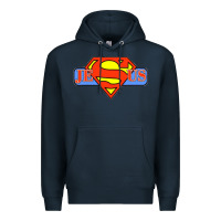 Navy tshirt my superhero is jesus, faith love god shirt t shirt Premium Hoodie - linhVisuals