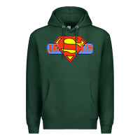Sports Green tshirt my superhero is jesus, faith love god shirt t shirt Premium Hoodie - linhVisuals