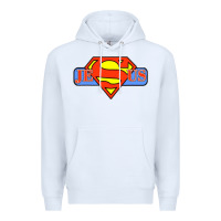 White tshirt my superhero is jesus, faith love god shirt t shirt Premium Hoodie - linhVisuals