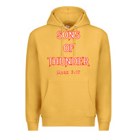 Mustard sons of thunder zebedee james and john mark 317 bible t shirt Premium Hoodie - linhVisuals