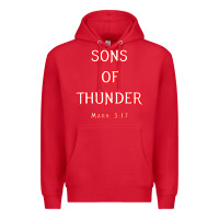 Red sons of thunder zebedee james and john mark 317 bible t shirt Premium Hoodie - linhVisuals