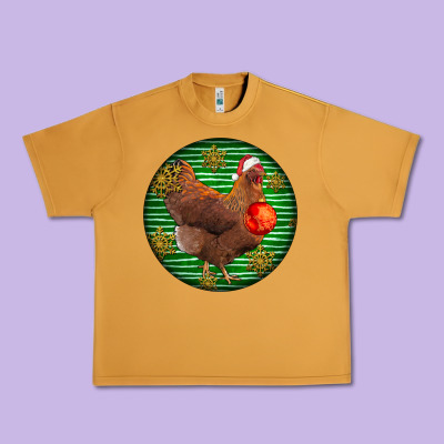 New Hampshire Red Chicken Christmas Urban Heavy Tee Designed By Lillyallendesigns