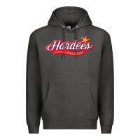 Charcoal Heather Hardee's Premium Hoodie - linhVisuals