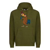 Army Green Chicken Joe is a Vibe Premium Hoodie - linhVisuals