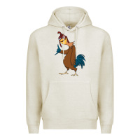 Oatmeal Heather Chicken Joe is a Vibe Premium Hoodie - linhVisuals