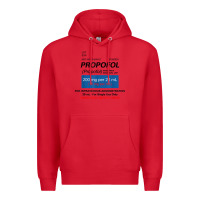 Red funny anesthesia anesthesiologist crna nurse t shirt Premium Hoodie - linhVisuals