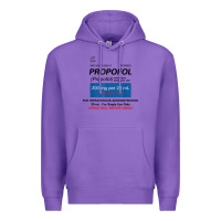 Purple funny anesthesia anesthesiologist crna nurse t shirt Premium Hoodie - linhVisuals