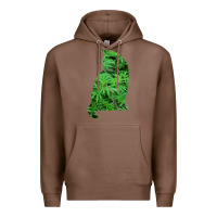 Chestnut funny cannabis & cat lover marijuana weed smoker art t shirt Premium Hoodie - linhVisuals