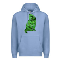 Colony Blue funny cannabis & cat lover marijuana weed smoker art t shirt Premium Hoodie - linhVisuals