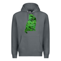 Rock funny cannabis & cat lover marijuana weed smoker art t shirt Premium Hoodie - linhVisuals