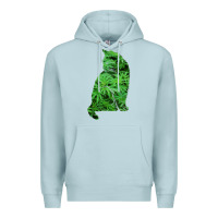 Blue Mist funny cannabis & cat lover marijuana weed smoker art t shirt Premium Hoodie - linhVisuals