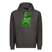 Smoke funny cannabis & cat lover marijuana weed smoker art t shirt Premium Hoodie - linhVisuals