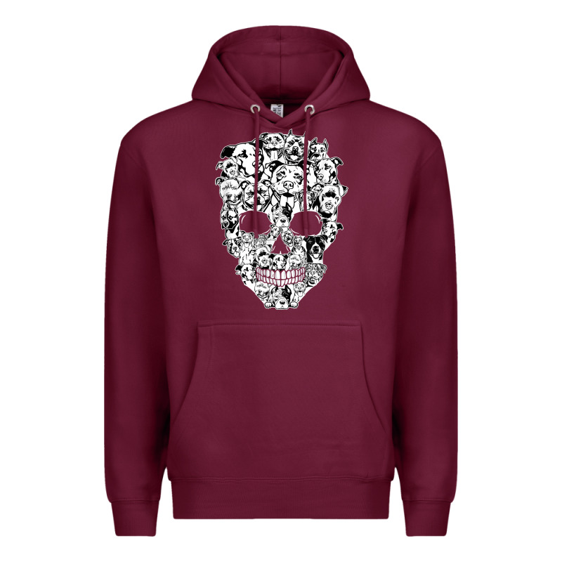Funny Pitbull Skull Dog Skeleton Halloween T Shirt Premium Hoodie by linhVisuals | Teevron