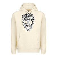 Sandshell funny pitbull skull dog skeleton halloween t shirt Premium Hoodie - linhVisuals