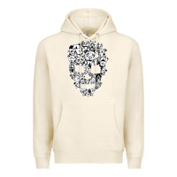 Tofu funny pitbull skull dog skeleton halloween t shirt Premium Hoodie - linhVisuals