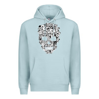 Blue Mist funny pitbull skull dog skeleton halloween t shirt Premium Hoodie - linhVisuals