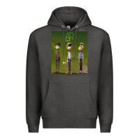 Charcoal Heather ajr green Premium Hoodie - linhVisuals